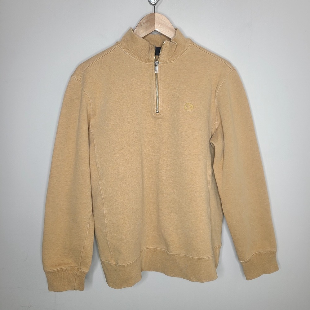 Guide Series Quarter Zip Sweatshirt Men's M Tan‎ Beige Pullover Basic Minimalist